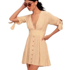 FAITHFULL THE BRAND Birgit waist tie dress